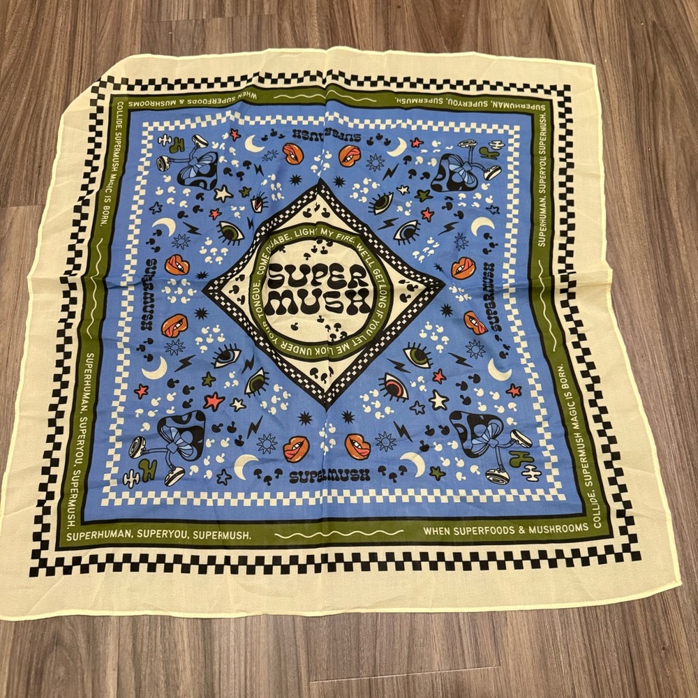 Super mush SuperYou Bandana 100% premium cotton and 22" x 22".